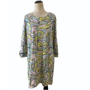 Crown & Ivy | printed knee length dress size large